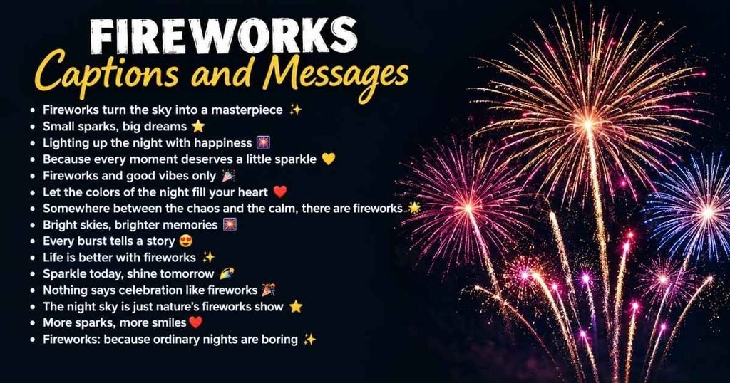 Fireworks Captions and Messages