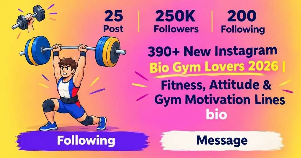 Fitness Blessings Bio for Instagram& FB