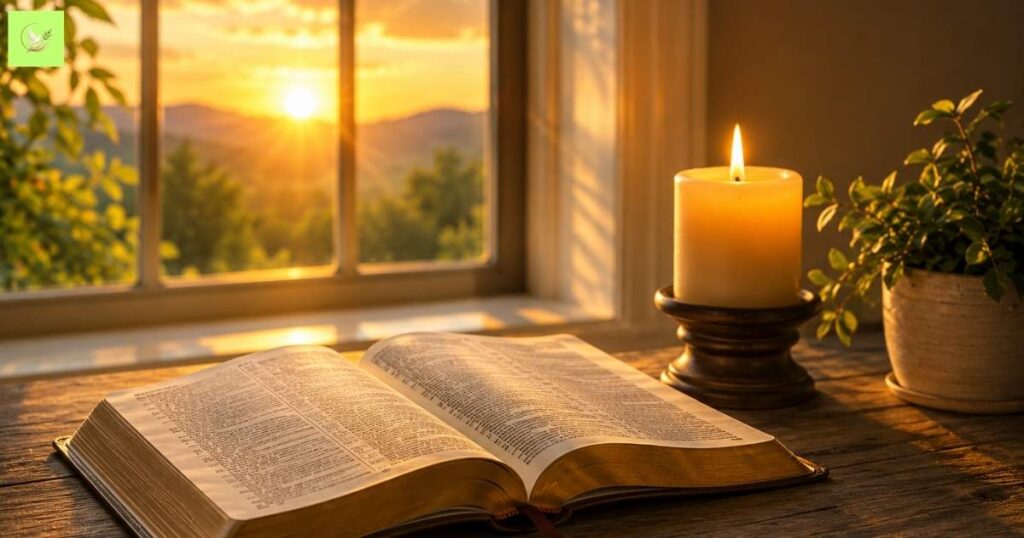 good-evening-blessings-and-prayers-with-an-open-bible-and-candle