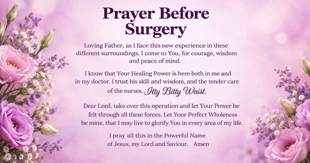 healing prayer before surgery