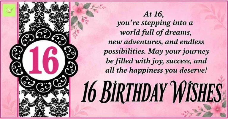 Happy Sweet 16 Birthday Wishes Heartfelt Messages & Cards