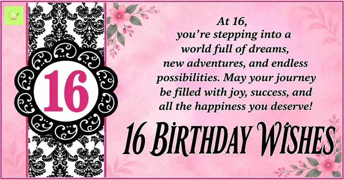 Happy Sweet 16 Birthday Wishes Heartfelt Messages & Cards