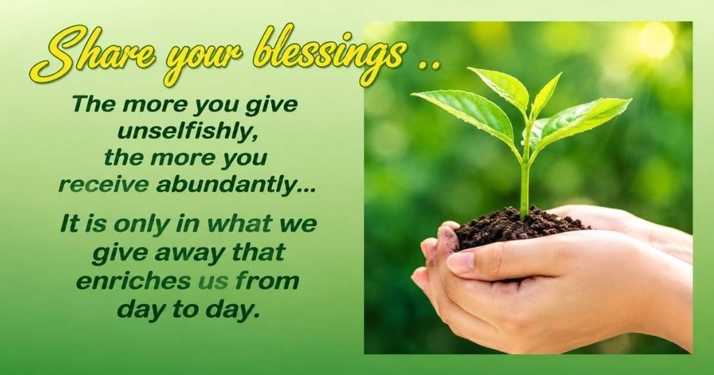 Sharing Blessings