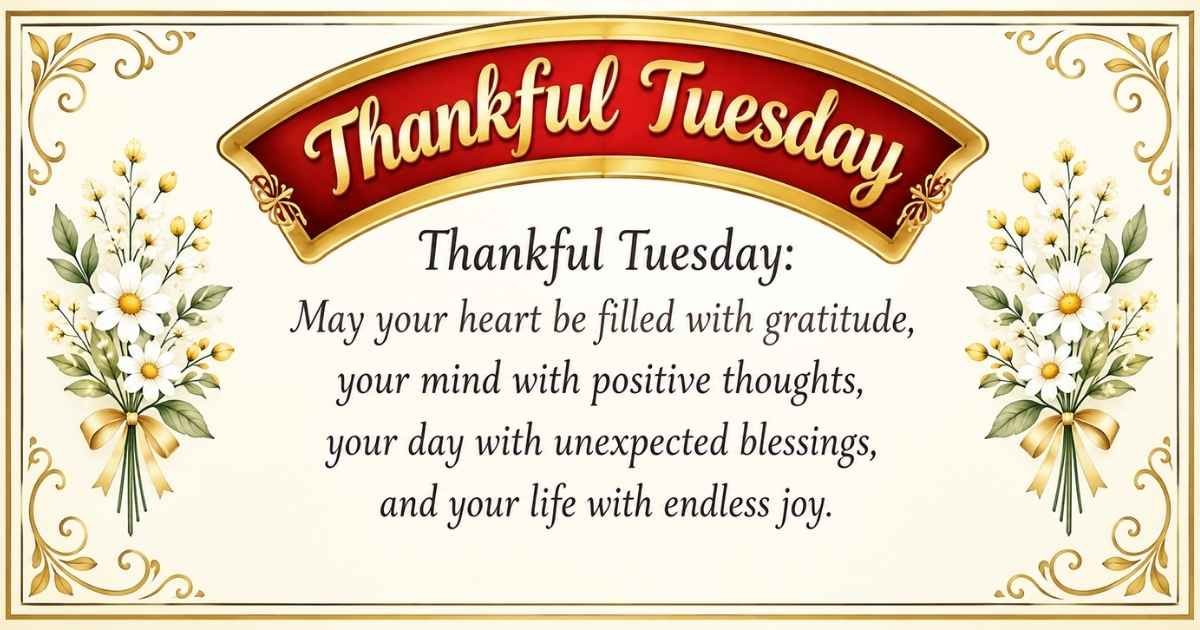 Thankful Tuesday Blessings, Prayers